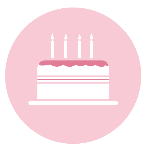 Cake pink Birthday Themed Stickers
