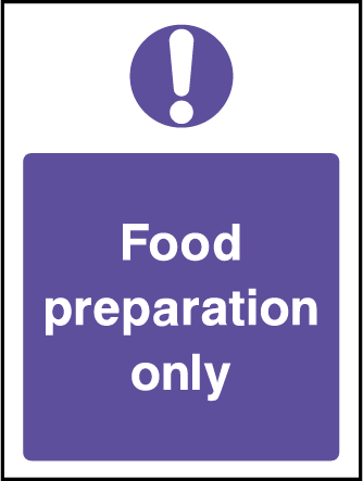 Food Preparation Hygiene Rectangle Labels