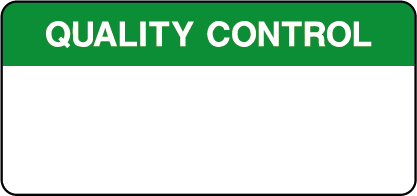 Blank Quality Control Inspection Labels