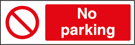 No Parking Prohibition Rectangle Labels