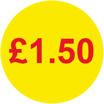 £1.50 Round Price Labels