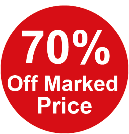 70% Off Marked Price Round Sales Labels