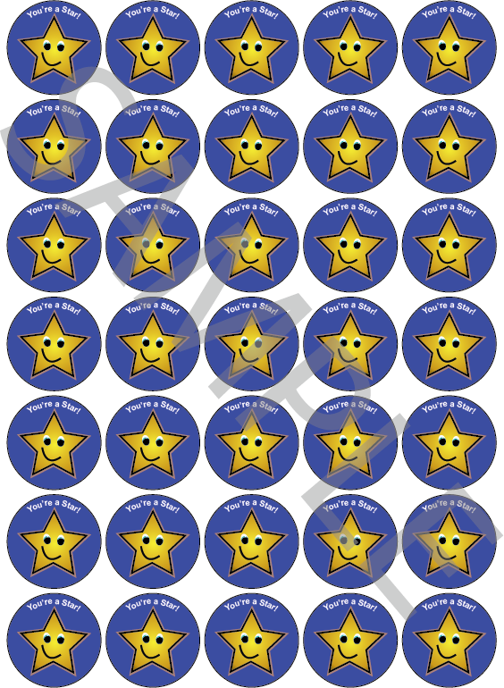 You're A Star Reward Stickers Dark Blue