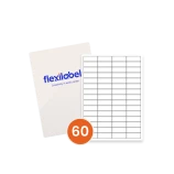 60 Rectangle Labels per A4 Sheet, 47 mm x 16 mm