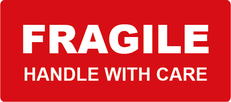 Fragile Handle With Care Rectangle Shipping Labels Flexi Labels