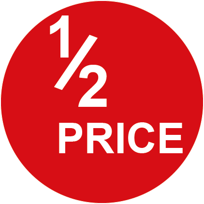 Half Price Round Special Offer Labels | Flexi Labels