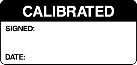 Calibrated Black Calibration Rectangle Labels