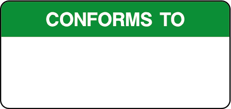 Conforms To Quality Control Inspection Labels