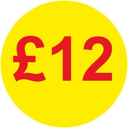 £12 Round Price Labels