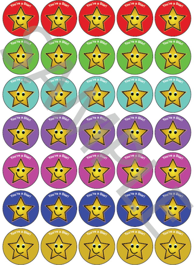 You're A Star Reward Stickers Mixed Colour