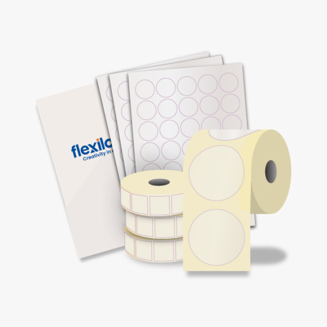Matt Clear Laser Polyester, Permanent Adhesive Labels