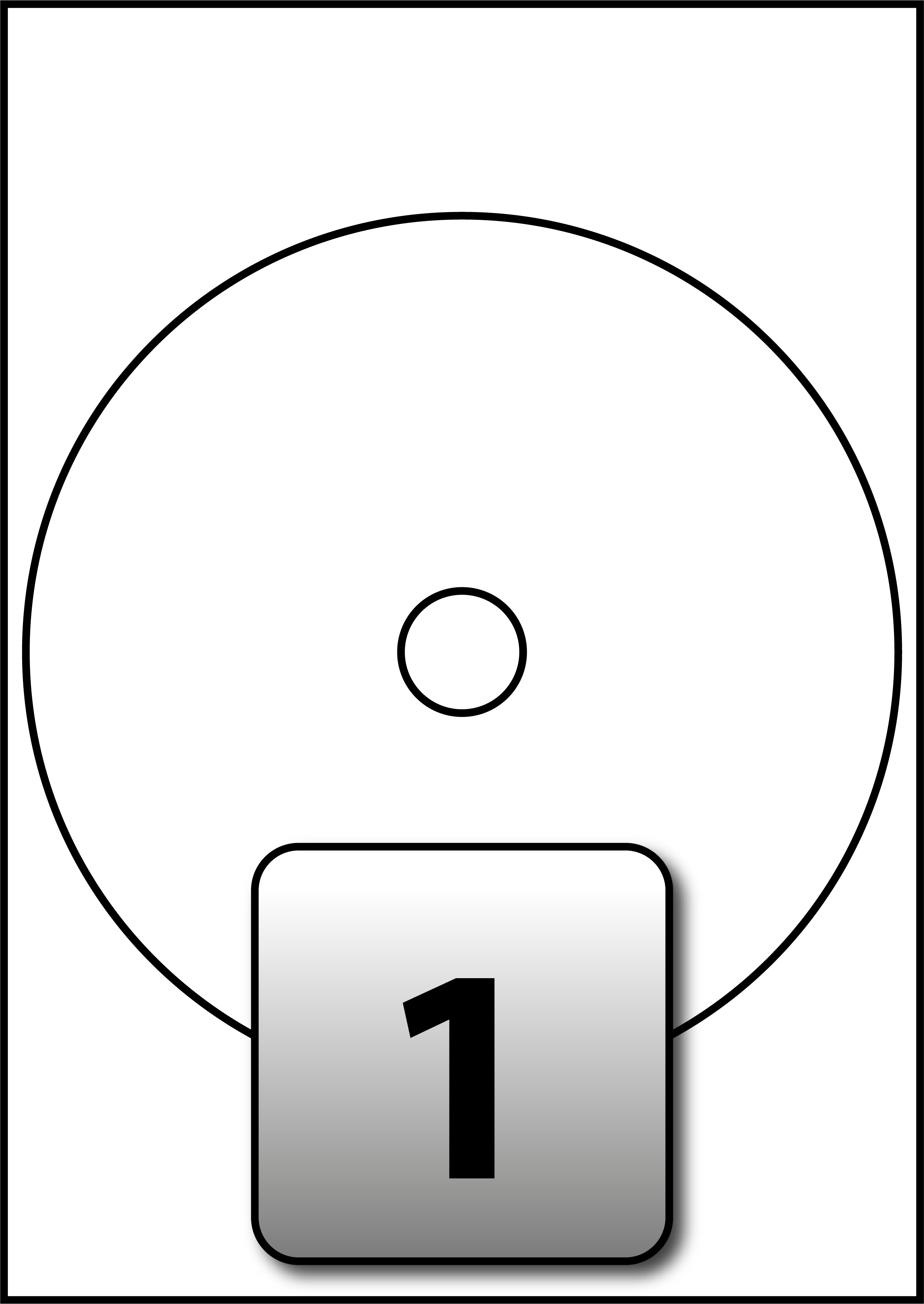 1 Custom Shaped Labels per A4 sheet 200 mm Diameter ...