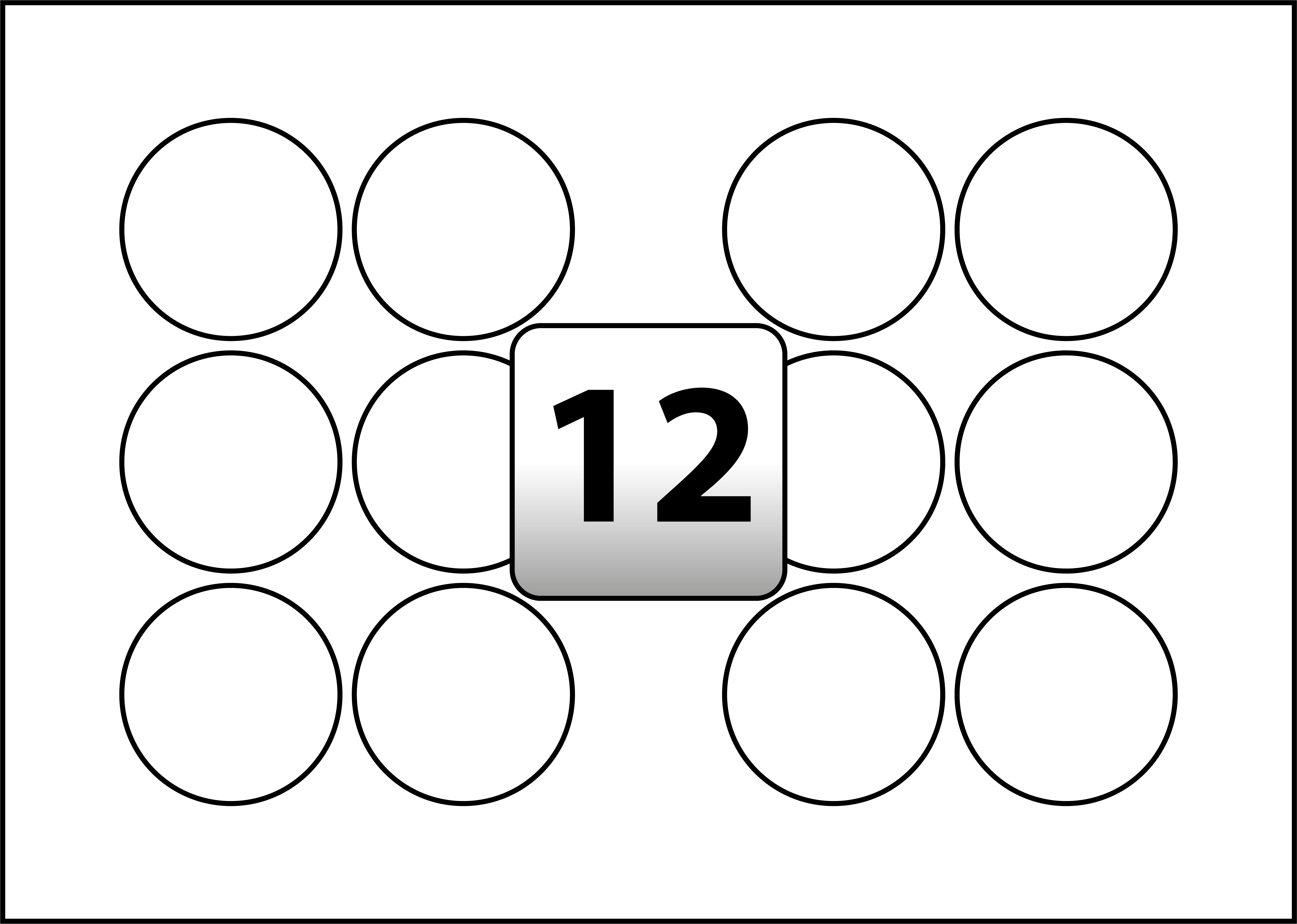 12 Round Labels per SRA3 sheet 76 mm Diameter - Flexi Labels