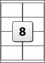 8 Avery Style Labels Per A4 Sheet 99 1 Mm X 67 7 Mm Flexi